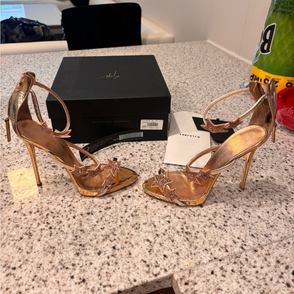 Women’s Size 38.5 Rose Gold Giuseppe Zanotti Sandals